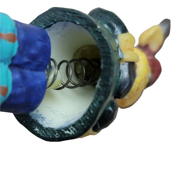 VTG 2000s Christmas Wine Bottle Stoppers Set 2 Pc Santa Reindeer Bobblehead Gift - Picture 9 of 9